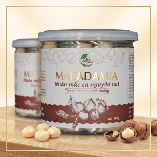 Nhân hạt mắc ca nguyên hạt - Lon 200g